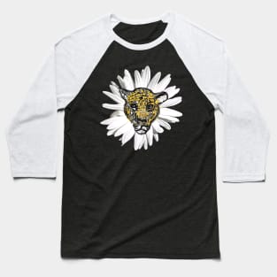 Leopard in the Daisy Baseball T-Shirt